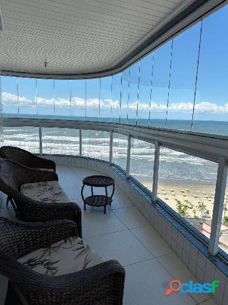 Apartamento em Praia Grande na Tupi com VISTA MAR, sendo 3