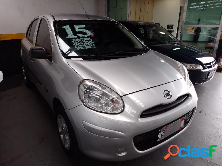 NISSAN MARCH S 1.6 16V FLEX FUEL 5P PRATA 2015 1.6 FLEX