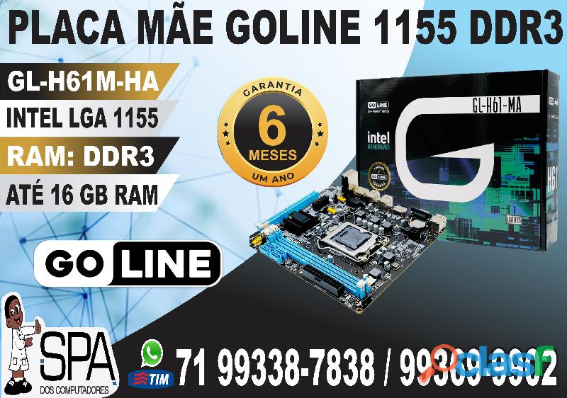 Placa Mãe 1155 Ddr3 Goline Gl H61 Ma Vga em Salvador Ba