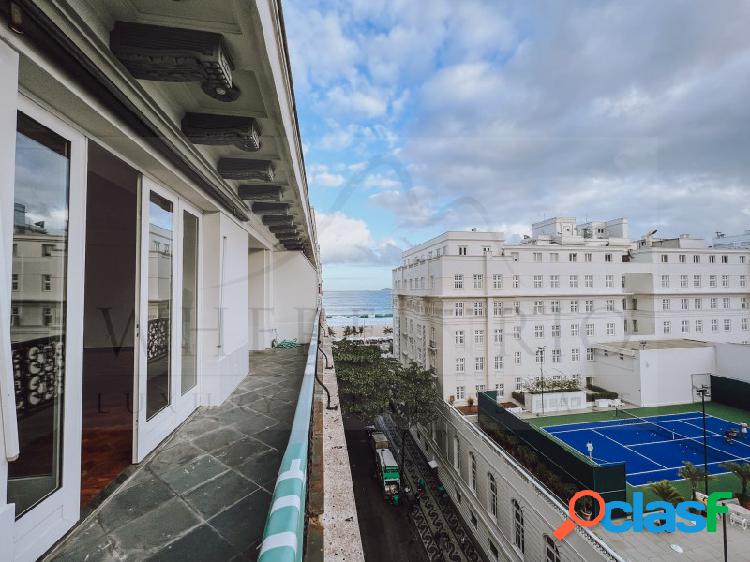 Apartamento ao lado do Copacabana Palace com e vista lateral