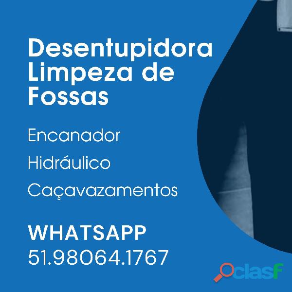 Desentupidora Plantão 24hs 51.98064.1767 Whatsapp Canoas RS