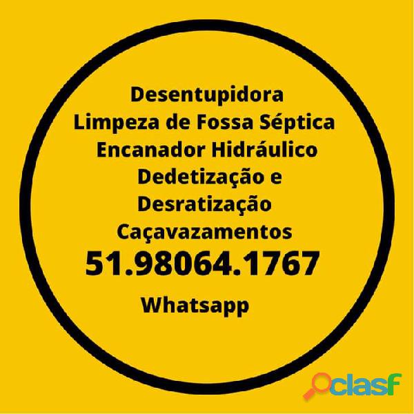 Desentupimentos de pias e instalações em geral (51) 98064