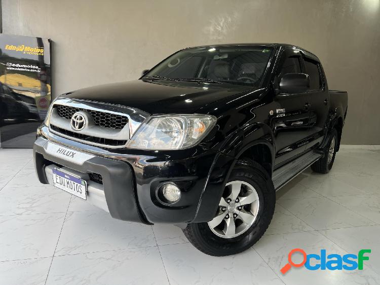 TOYOTA HILUX SR CD 2.7 4X2 GASOLINA AUTOMATICO PRETO 2010