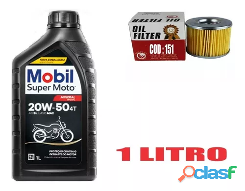 Kit Troca Oleo E Filtro Suzuki Intruder 125 Mobil 20w50