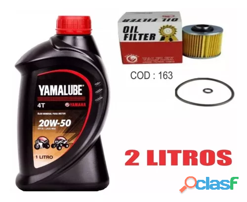 Kit Troca Oleo E Filtro Virago 250 Yamalube 20w50