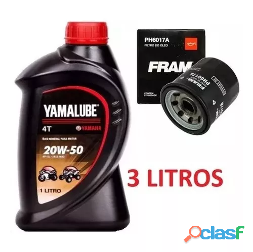 Troca de Óleo E Filtro Yamaha Xj6 Fazer 600 Yamalube 20w50