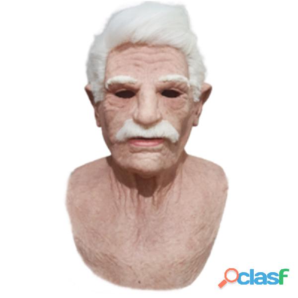 Mascara Realista de Velho Sem Barba com Cabelo e Bigode