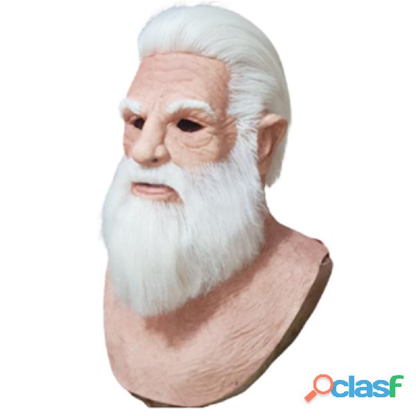 Mascara de Vovo Estilo Papai Noel Com Barba