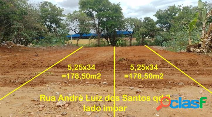 4 lotes de 178,50m² no Jardim Niceia