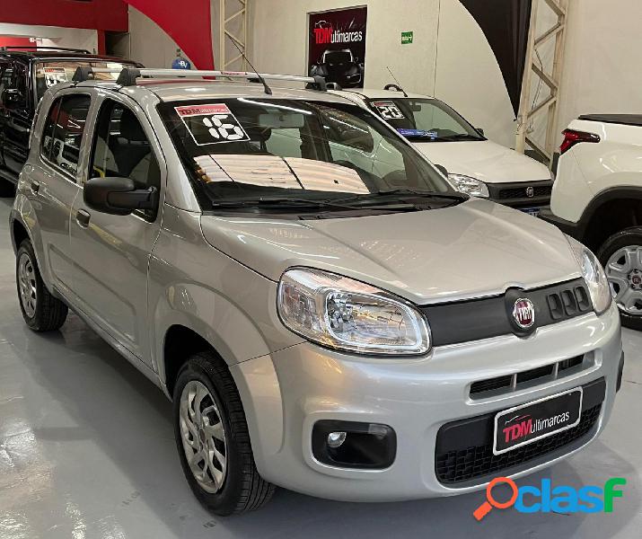 FIAT UNO ATTRACTIVE 1.0 FIRE FLEX 8V 5P PRATA 2016 1.0 FLEX