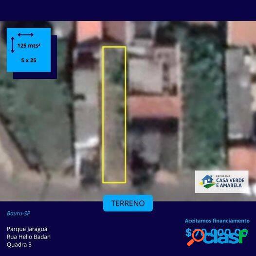 Terreno encaixado com 125m² no Parque Jaraguá