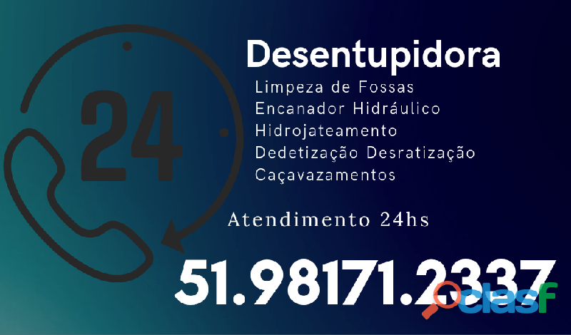 Desentupidora em Cachoeirinha e Regiões 51.98171.2337