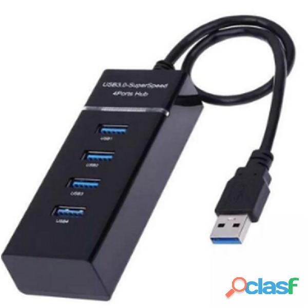 Hub USB 3.0 4 Portas Speed 5 Gbps com LED Indicador F3