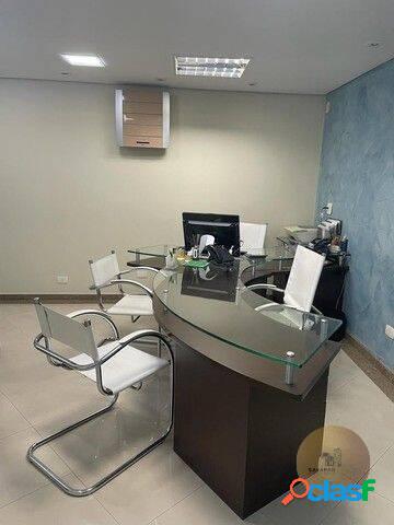 Linda pronta e mobiliada, sala comercial com 40 m², no