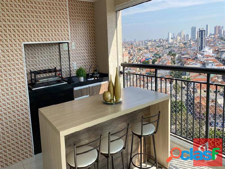 Lindo apartamento com varanda gourmet.