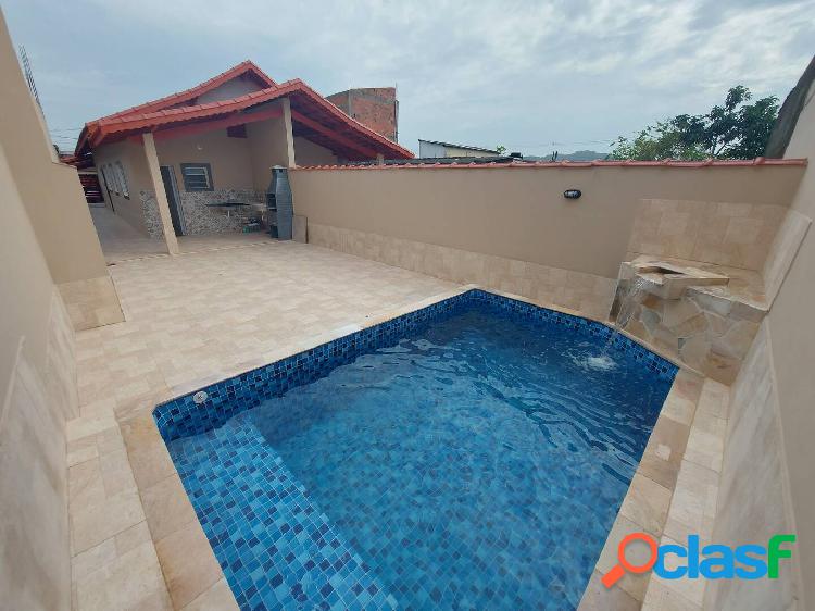 Casa nova 2 dorms - área de lazer com piscina - terreno