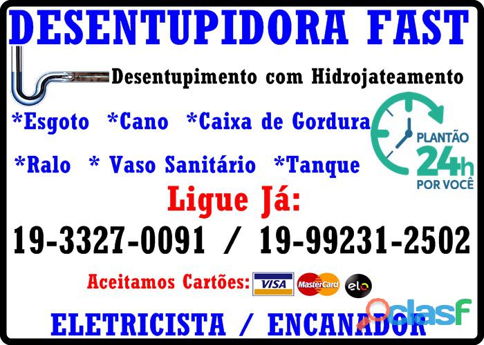 Desentupidora no Guanabara em Campinas 19 99231 2502