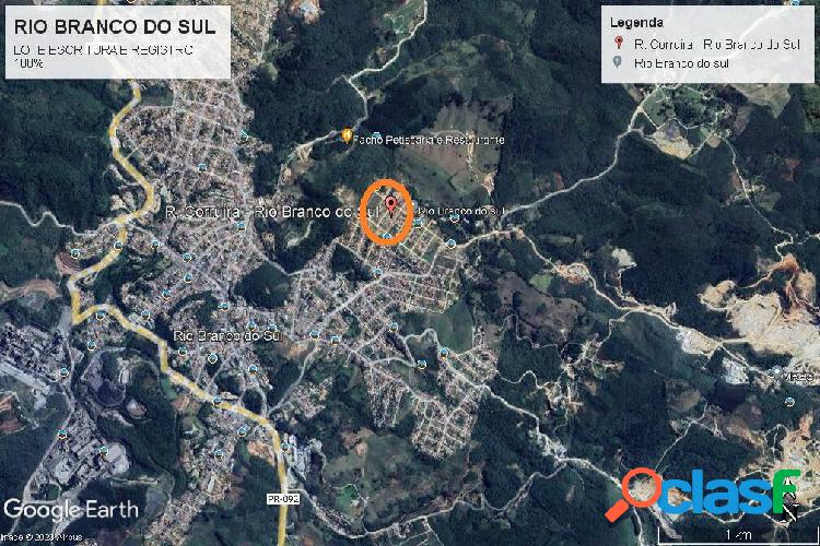 Terreno 364,50 m²- Rio Branco Sul - entrada só R$1.500,