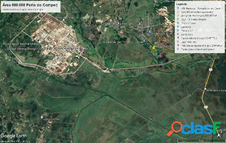 Área a venda em Itaboraí RJ próximo ao COMPERJ 600.000M2.