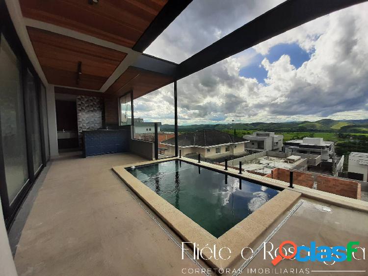 Sobrado com 4 suítes e lindíssima vista no Residencial
