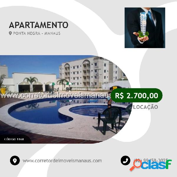 Apartamento na Ponta Negra no Condomínio Turim Premium 2