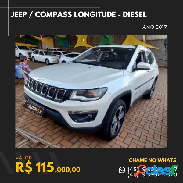 JEEP COMPASS LONGITUDE 2.0 4X4 DIES. 16V AUT. BRANCO 2017