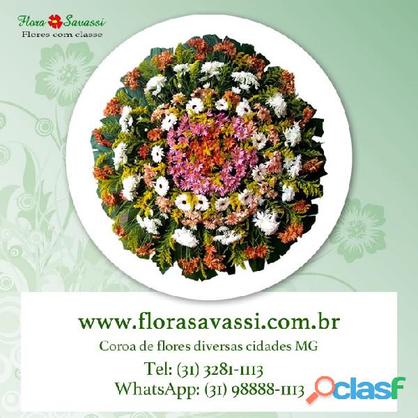 Floricultura Congonhas MG entrega coroa de flores em