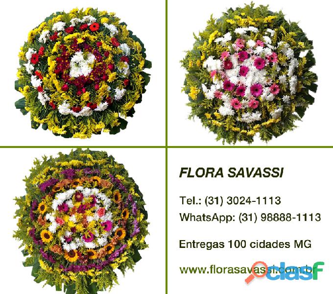 Floricultura Nova Lima MG entrega coroa de flores em Nova