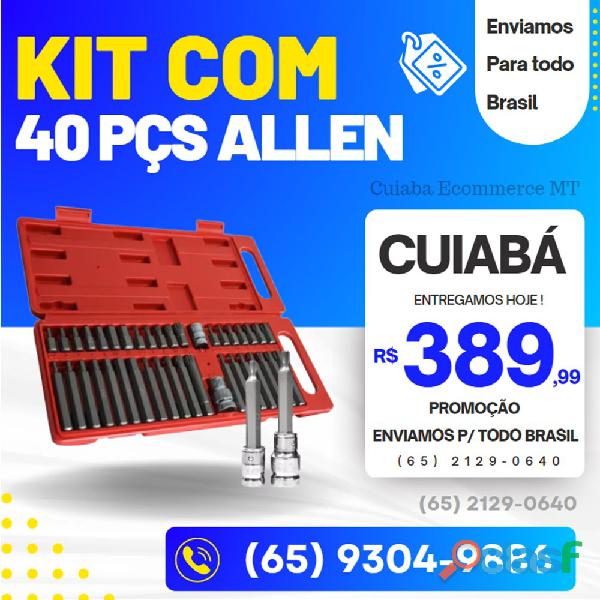 Kit Ferramenta 40 peças Torx Allen Multidentado Bit Crv