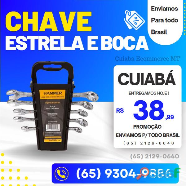 Kit Ferramenta Chave Combinada Estrela e Boca 8 a 13mm