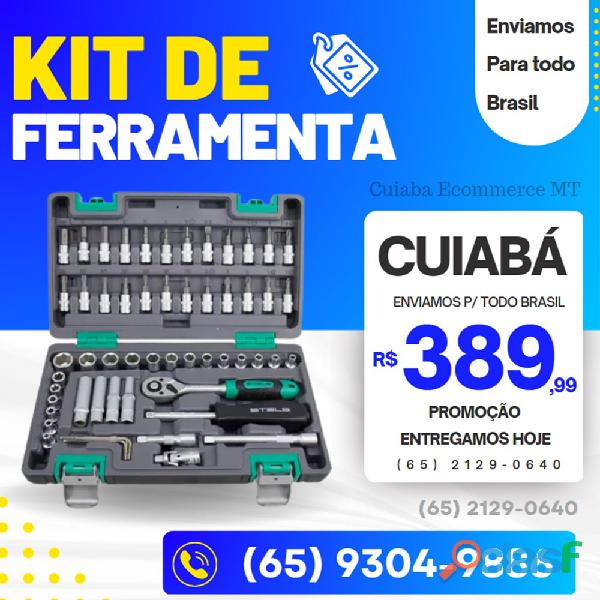 Kit Ferramenta Jogo Soquete 57 Peças 1/4 Catraca Chave