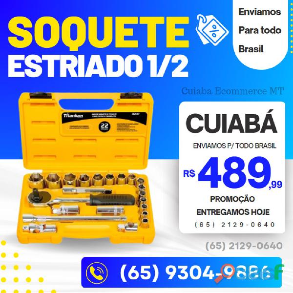 Kit de Ferramenta Soqueta Estriado 1/2 Pol 8 a 32mm Crv