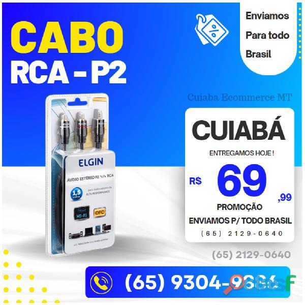 Cabo P2 Elgin P2 Macho 2 Rca Macho Estéreo 1,5 Metros