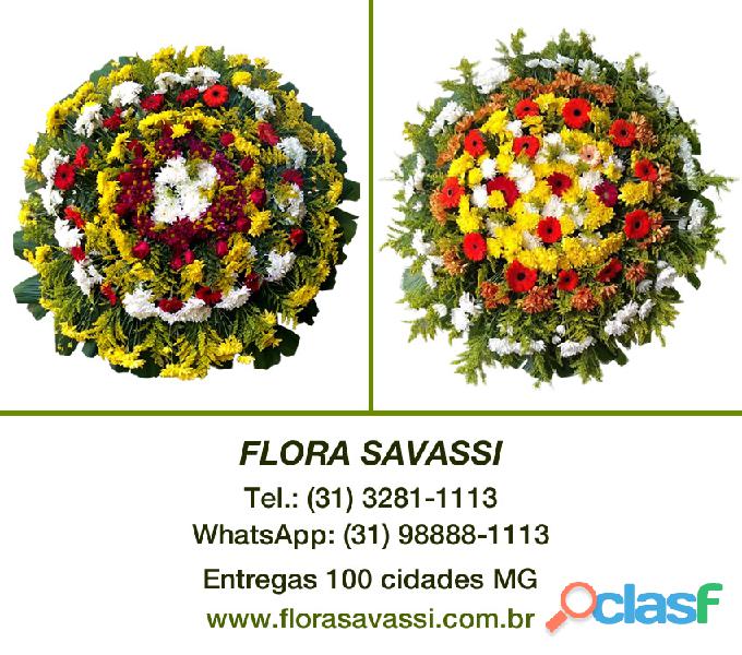 Coroa de flores velório da Paz em João Monlevade MG
