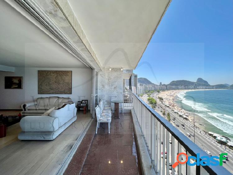 Apartamento frente mar com varanda à venda em Copacabana