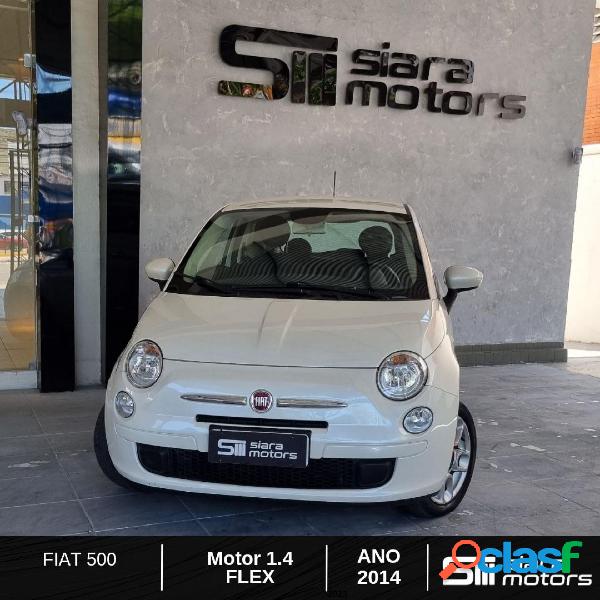 FIAT 500 CULT 1.4 FLEX 8V EVO DUALOGIC BRANCO 2014 1.4 FLEX