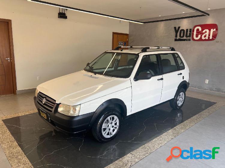 FIAT UNO MILLE WAY ECONOMY 1.0 F.FLEX 4P BRANCO 2013 1.0