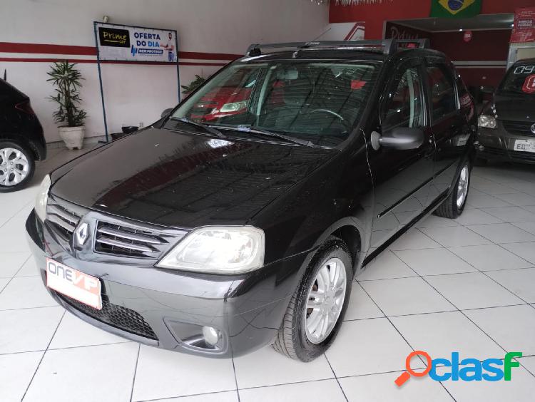 RENAULT LOGAN PRIVILEGE HI-FLEX 1.6 16V 4P PRETO 2008 1.6