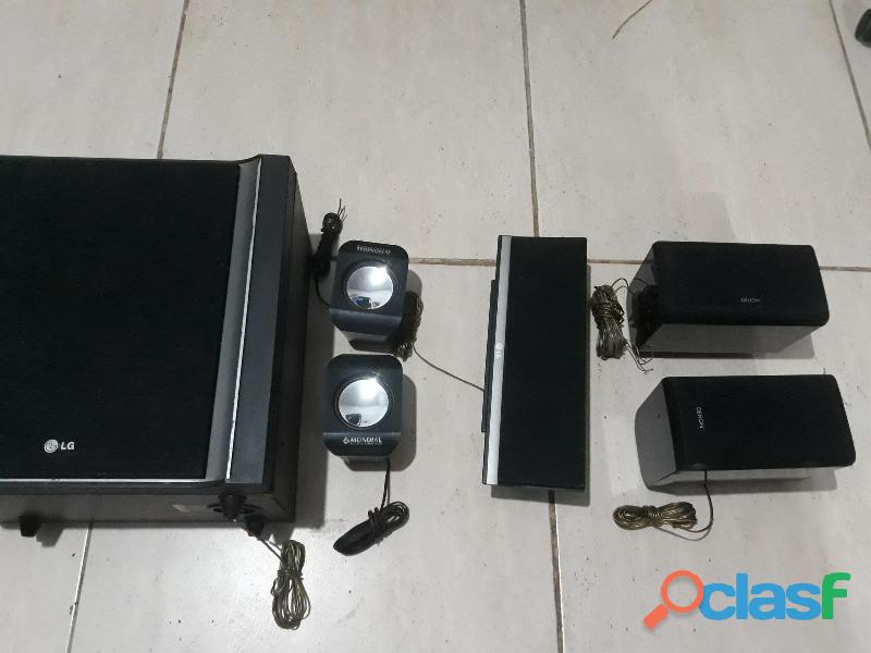 Conjunto de caixas lg para home theater (7 caixas )