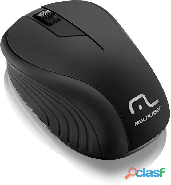 Mouse Multilaser Sem Fio 2.4Ghz Preto Usb MO212