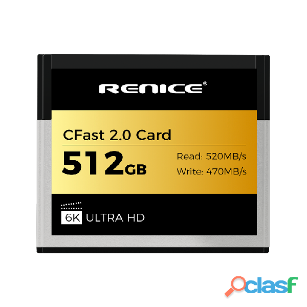 Renice 512GB CFast 2.0 Card Continuous Up to 520MB/SRead