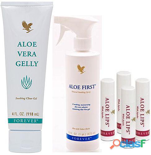 Kit Regeneração Aloe First, Aloe Vera Gelly E Aloe Lips