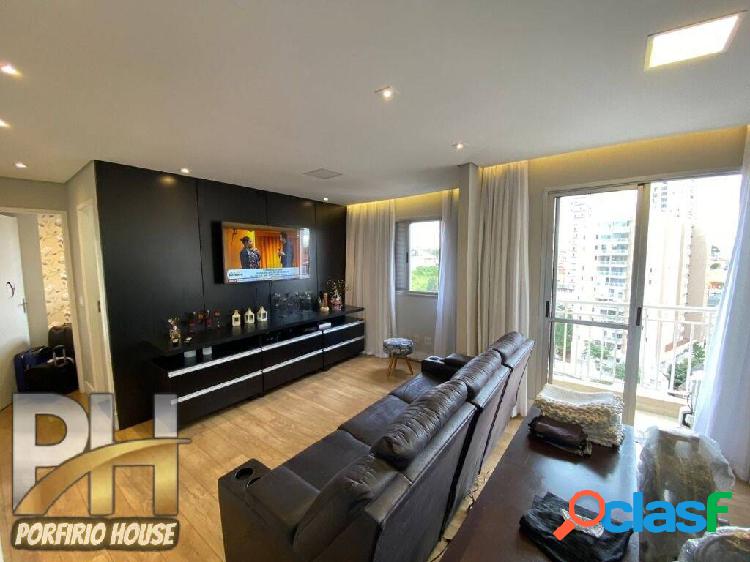 Apartamento 50m² com sacada, 1 dormitório, 1 banheiro, 1