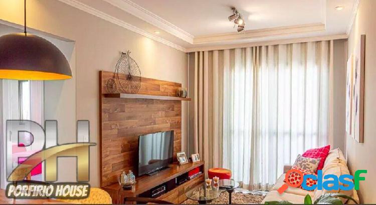 Apartamento 65m², 2 dormitórios, 1 suíte, 2 banheiros, 1