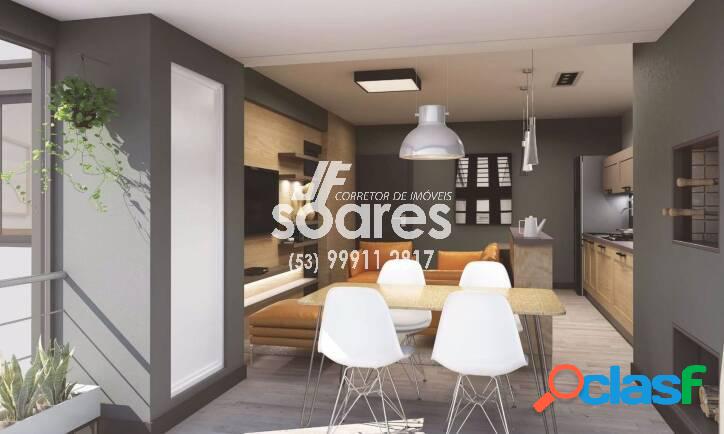 Apartamento dois dormitórios, sendo um suíte, com vaga de