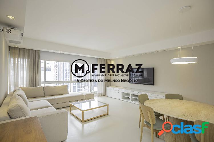 Apartamento para locação de 117m², 2 suítes, 3 vagas no