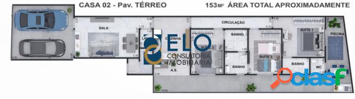 Casa, sobreposta térrea, 3 suítes, com ótima planta e