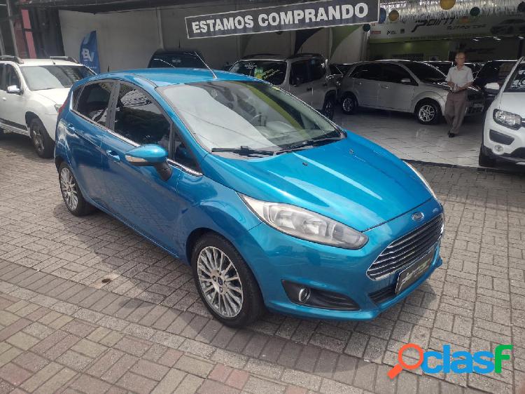 FORD FIESTA 1.6 16V FLEX AUT. 5P AZUL 2015 1.6 FLEX