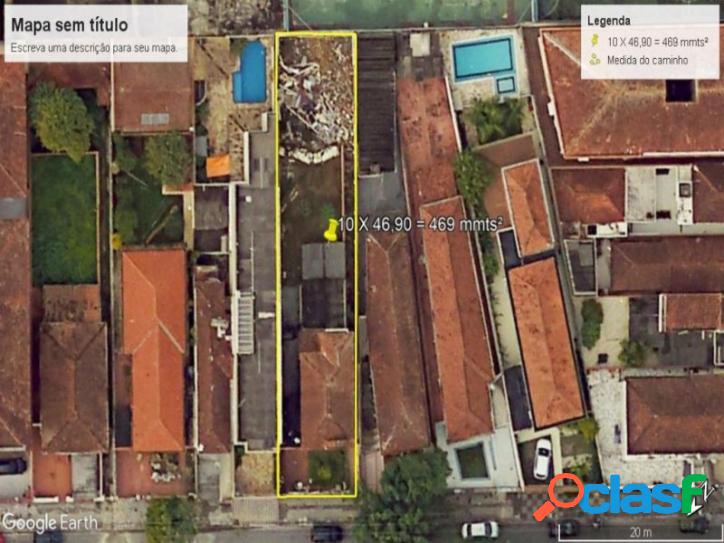 TERRENO À VENDA, 469 M² POR R$ 1.300.000,00 - VILA BELMIRO