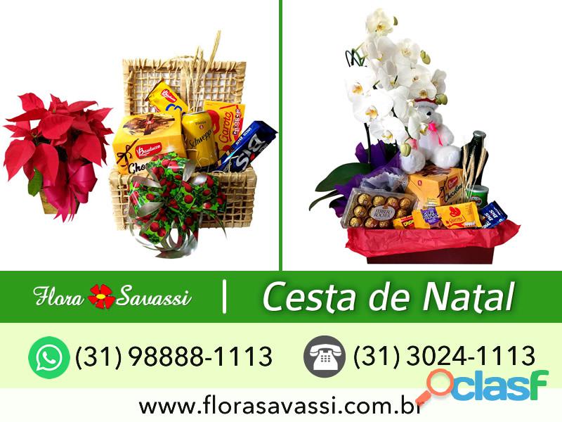 Azurita MG, cestas de natal, cesta natalina flores para